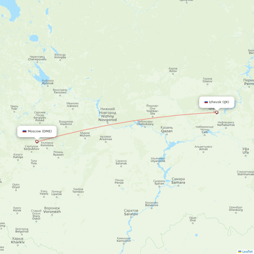 Izhavia (duplicate) flights between Izhevsk and Moscow