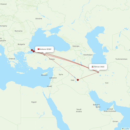 AIS Airlines flights between Tehran and Ankara
