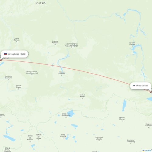 S7 Airlines flights between Irkutsk and Novosibirsk
