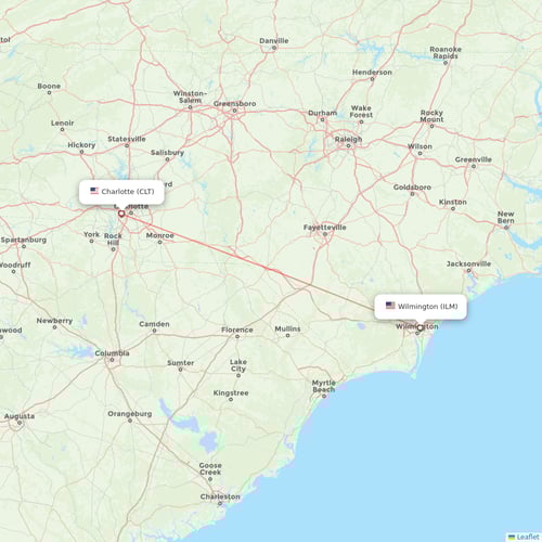 American Airlines flights between Wilmington and Charlotte