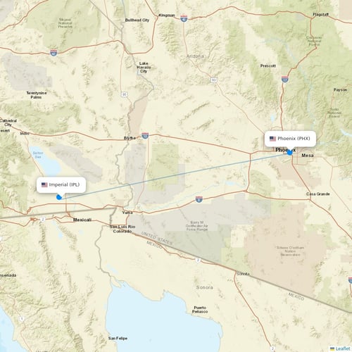 Southern Airways Express flights between Imperial and Phoenix
