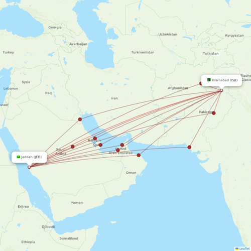 Primera Air Scandinavia flights between Islamabad and Jeddah