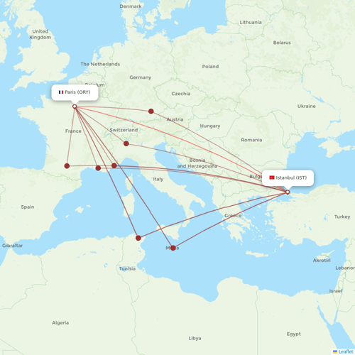 Transavia France flights between Istanbul and Paris