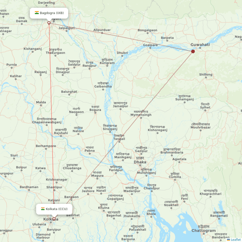 SpiceJet flights between Bagdogra and Kolkata