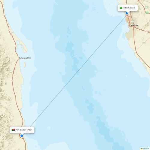 Badr Airlines flights between Jeddah and Port Sudan