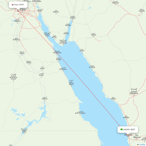 Flynas flights between Jeddah and Giza