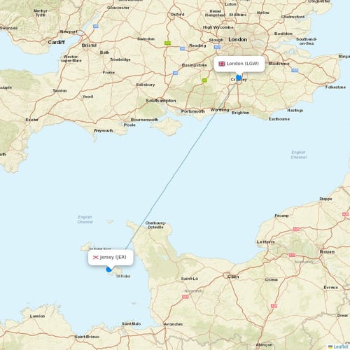 easyJet flights between Jersey and London
