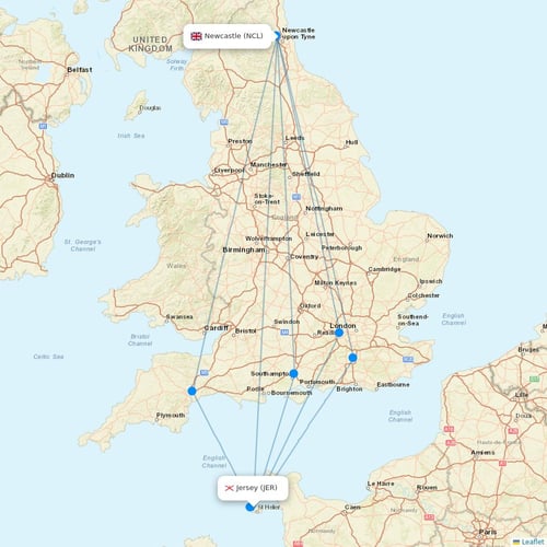 Blue Islands flights between Jersey and Newcastle