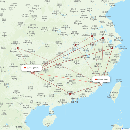 Air Changan flights between Jinjiang and Guiyang