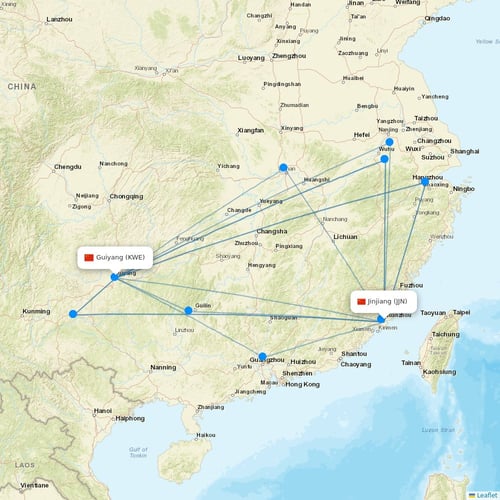 Air Changan flights between Jinjiang and Guiyang