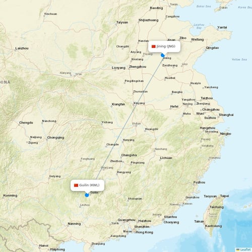 Air Guilin flights between Jining and Guilin