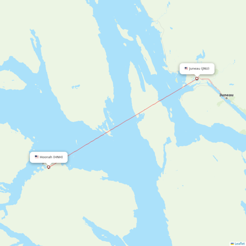 Alaska Seaplanes flights between Juneau and Hoonah