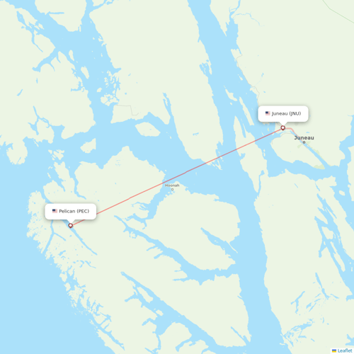 Alaska Seaplanes flights between Juneau and Pelican