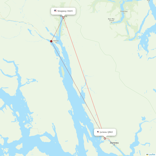 Alaska Seaplanes flights between Juneau and Skagway