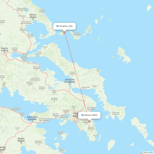 Olympic Air flights between Skiathos and Athens