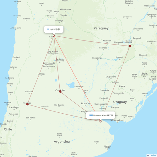 Felix Airways flights between Jujuy and Buenos Aires