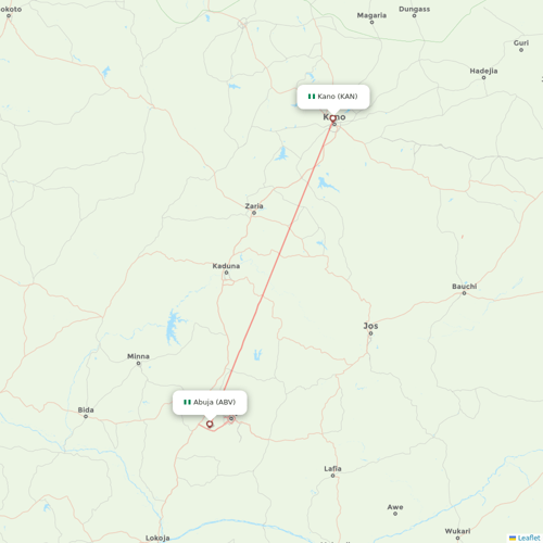 Air Peace flights between Kano and Abuja