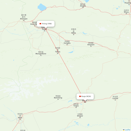 Gestair flights between Kuqa and Yining