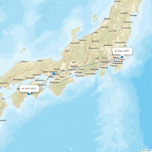 Jetstar Japan flights between Kochi and Tokyo