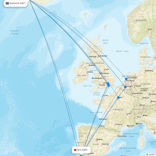 Star Air flights between Reykjavik and Faro
