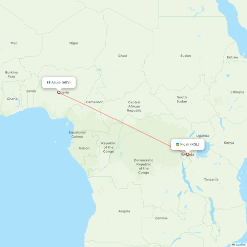 RwandAir flights between Kigali and Abuja