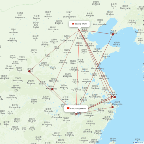 Jiangxi Airlines flights between Nanchang and Beijing