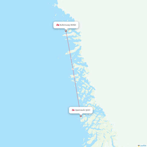 AirGlow Aviation Services flights between Kullorsuaq and Upernavik