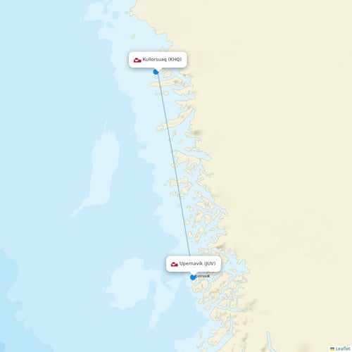 AirGlow Aviation Services flights between Kullorsuaq and Upernavik