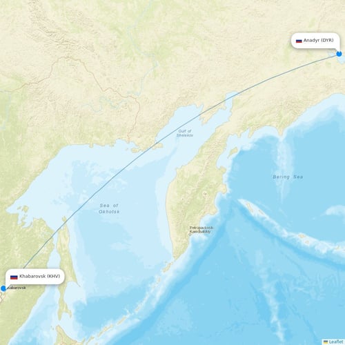 Yakutia flights between Khabarovsk and Anadyr