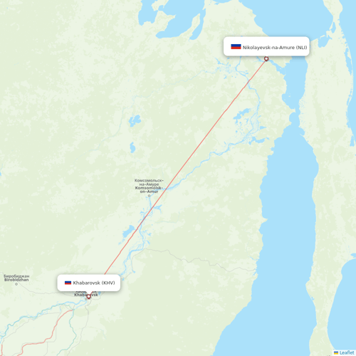 Aurora flights between Khabarovsk and Nikolayevsk-na-Amure