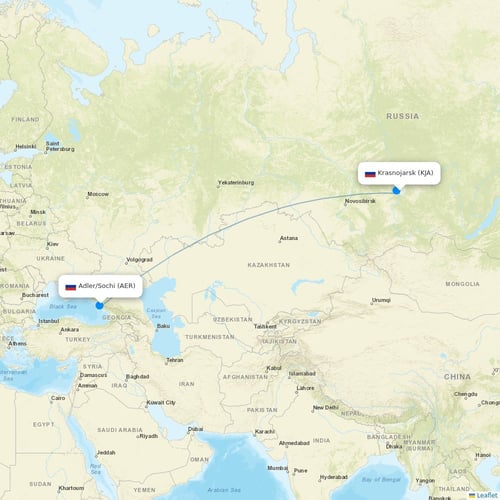 NordStar Airlines flights between Krasnojarsk and Adler/Sochi