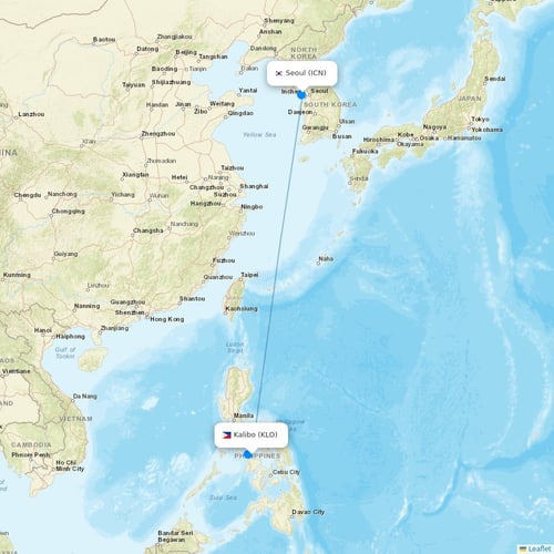 Air Busan flights between Kalibo and Seoul