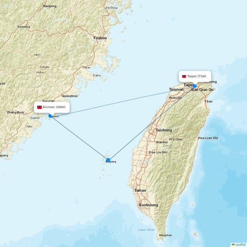 Mandarin Airlines flights between Kinmen and Taipei