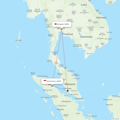 Indonesia AirAsia flights between Kuala Namu and Bangkok