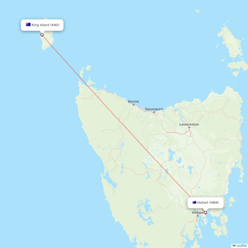 Sharp Airlines flights between King Island and Hobart