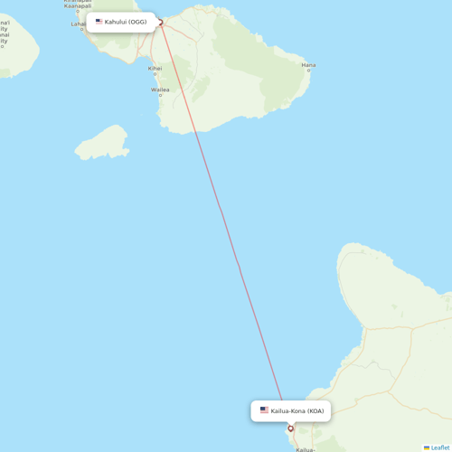 Southern Airways Express flights between Kailua-Kona and Kahului