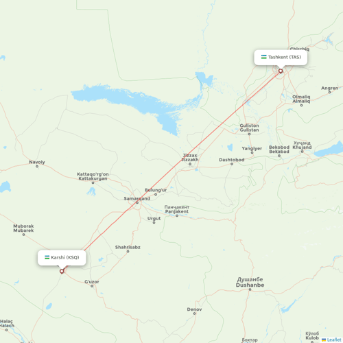 US Airways flights between Karshi and Tashkent