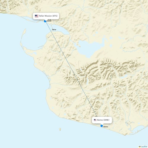 Easy Fly Express flights between Teller Mission and Nome