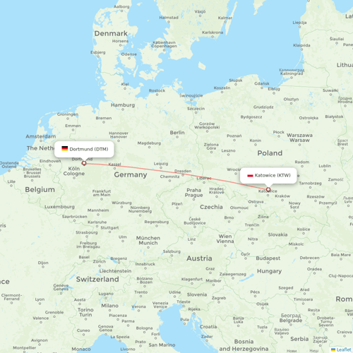 Wizz Air flights between Katowice and Dortmund