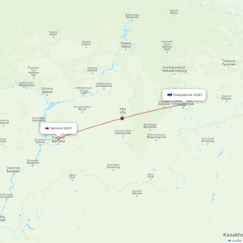 Red Wings flights between Samara and Chelyabinsk