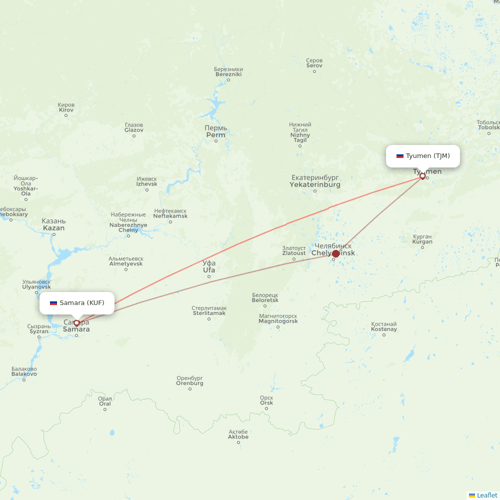 NordStar Airlines flights between Samara and Tyumen