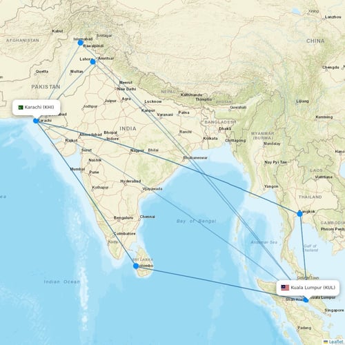 AirAsia X flights between Kuala Lumpur and Karachi