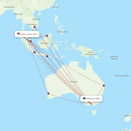 AirAsia X flights between Kuala Lumpur and Melbourne