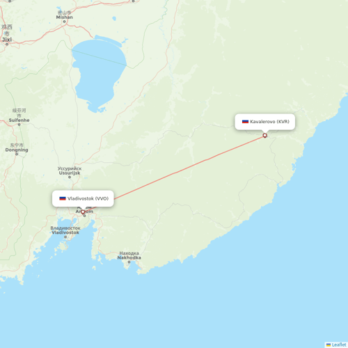Aurora flights between Kavalerovo and Vladivostok