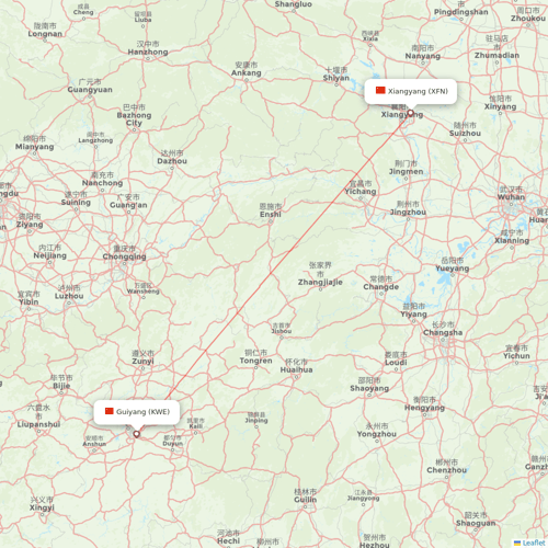 Suparna Airlines flights between Guiyang and Xiangyang