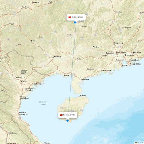 Air Guilin flights between Guilin and Sanya