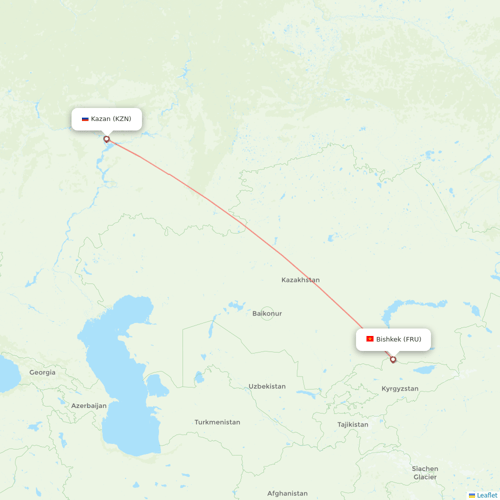 Nordwind Airlines flights between Kazan and Bishkek