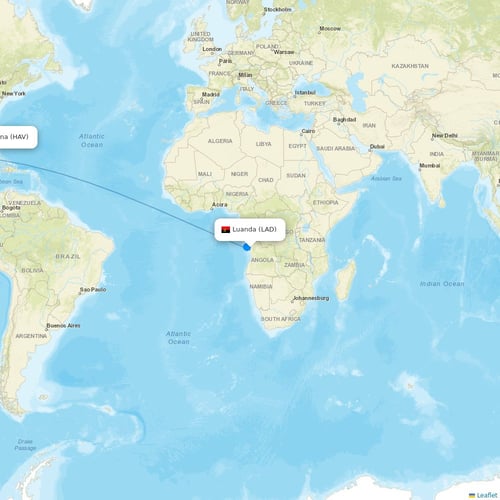 TAAG flights between Luanda and Havana