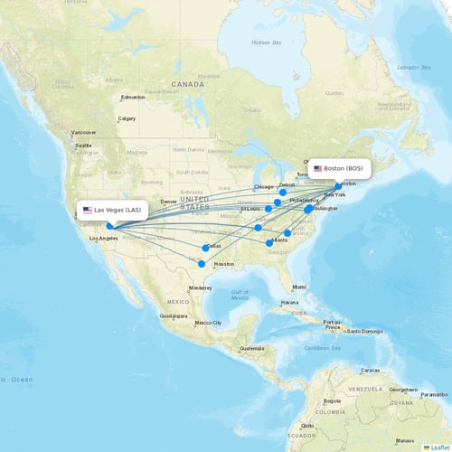 JetBlue Airways flights between Las Vegas and Boston