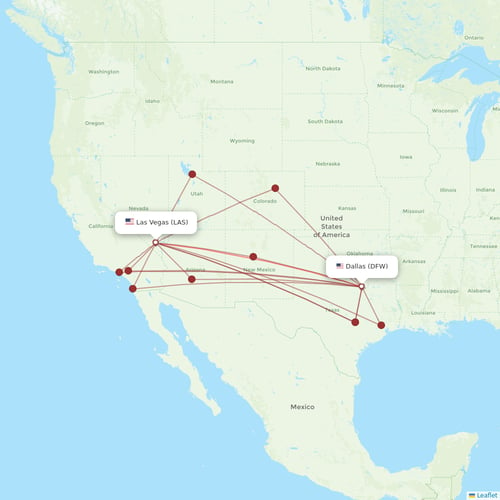 American Airlines flights between Las Vegas and Dallas